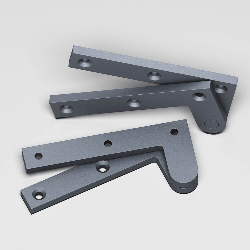 Colonial Bronze - 3.875'' overall Fixed pin pivot Hinge hand finished in Frost Chrome - Frost Chrome