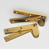 Colonial Bronze - 3.875'' overall Fixed pin pivot Hinge hand finished in Unlacquered Satin Brass - Unlacquered Satin Brass