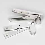 Colonial Bronze - 3.875'' overall Fixed pin pivot Hinge hand finished in Polished Nickel - Polished Nickel