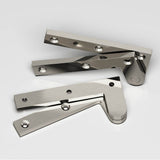 Colonial Bronze - 3.875'' overall Fixed pin pivot Hinge hand finished in Nickel Stainless - Nickel Stainless