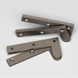 Colonial Bronze - 3.875'' overall Fixed pin pivot Hinge hand finished in Matte Pewter - Matte Pewter