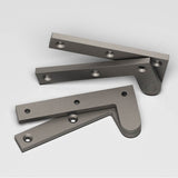 Colonial Bronze - 3.875'' overall Fixed pin pivot Hinge hand finished in Frost Nickel - Frost Nickel