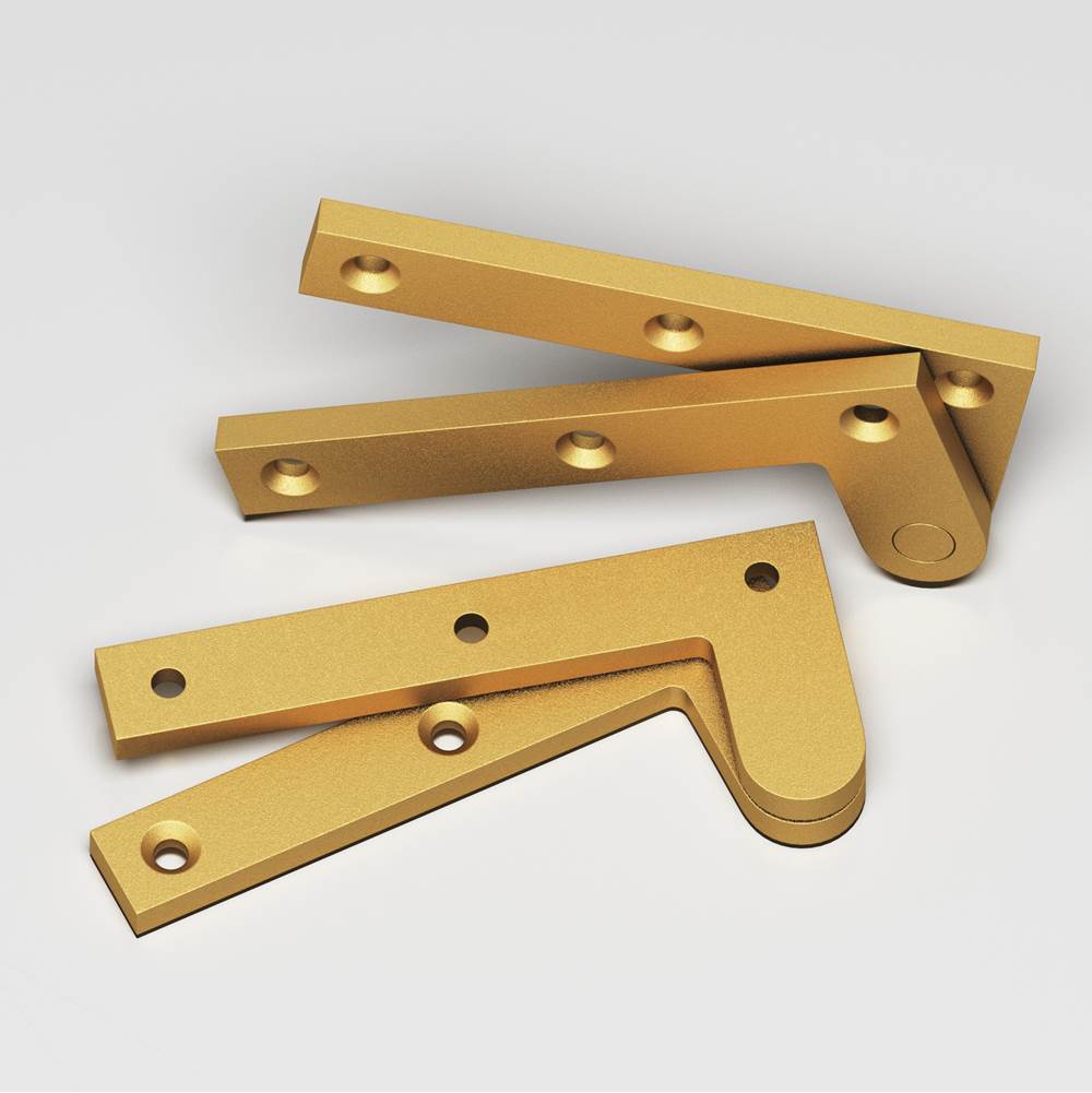 Colonial Bronze - 3.875'' overall Fixed pin pivot Hinge hand finished in Frost Brass - Frost Brass
