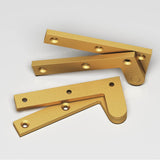 Colonial Bronze - 3.875'' overall Fixed pin pivot Hinge hand finished in Frost Brass - Frost Brass