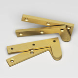 Colonial Bronze - 3.875'' overall Fixed pin pivot Hinge hand finished in Matte Satin Brass - Matte Satin Brass