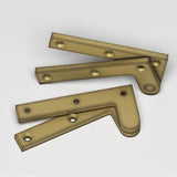Colonial Bronze - 3.875'' overall Fixed pin pivot Hinge hand finished in Matte Antique Satin Brass - Matte Antique Satin Brass