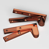 Colonial Bronze - 4.375'' overall Fixed pin pivot Hinge hand finished in Antique Copper - Antique Copper