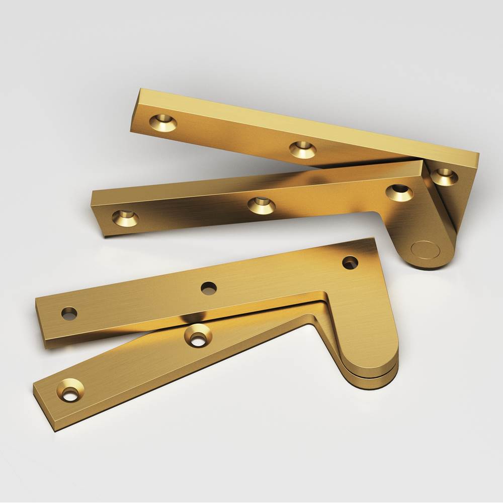 Colonial Bronze - 4.375'' overall Fixed pin pivot Hinge hand finished in Satin Brass - Satin Brass