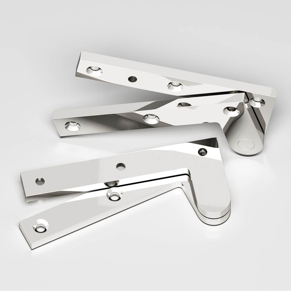 Colonial Bronze - 4.375'' overall Fixed pin pivot Hinge hand finished in Polished Nickel - Polished Nickel