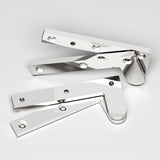 Colonial Bronze - 4.375'' overall Fixed pin pivot Hinge hand finished in Polished Nickel - Polished Nickel
