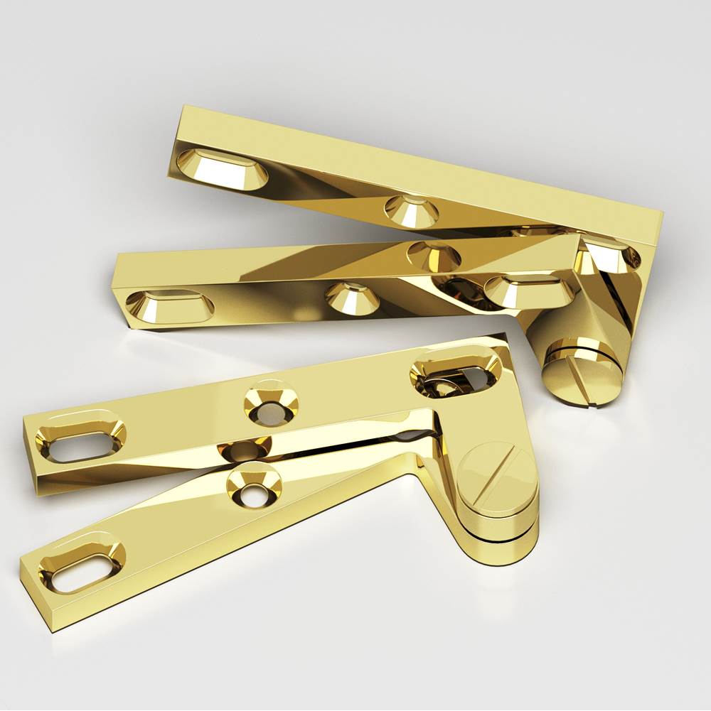 Colonial Bronze - 4.375'' overall Removable screw pivot Hinge hand finished in Polished Brass - Polished Brass