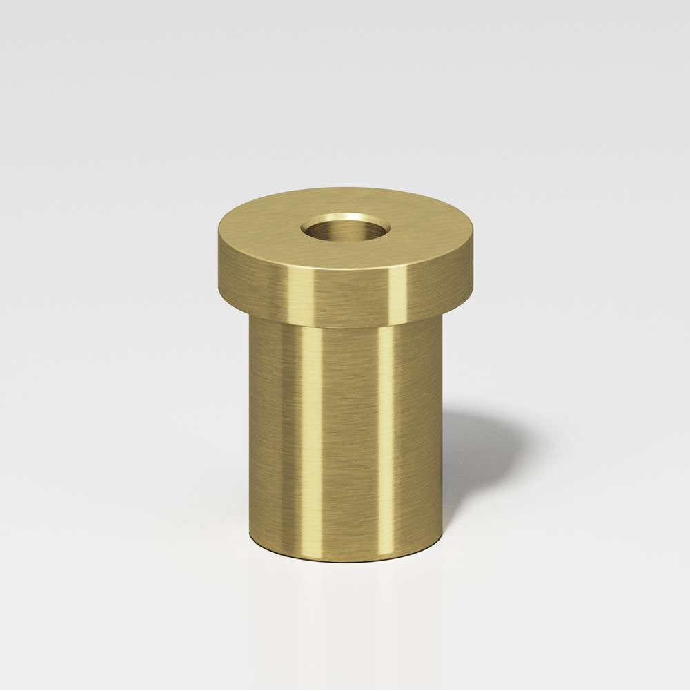 Colonial Bronze - 1.25'' overall, 0.75'' diameter Pivot Hinge base for use with 6B or 6FHB pivot hinge hand finished in Antique Brass - Antique Brass