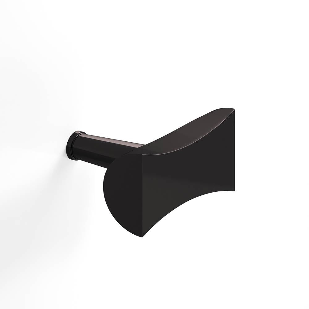 Colonial Bronze - 1.25'' overall, 0.75'' max diameter Bowtie, T Cabinet Knob with rounded back and tapered post hand finished in Satin Black - Satin Black
