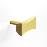 Colonial Bronze - 1.25'' overall, 0.75'' max diameter Bowtie, T Cabinet Knob with rounded back and tapered post hand finished in Matte Satin Brass - Matte Satin Brass