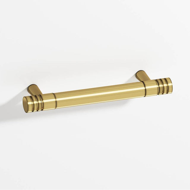 Colonial Bronze - 6'' center-to-center, 7'' overall, 0.46875'' diameter Round, grooved Cabinet Pull with tapered posts hand finished in Antique Bronze and Antique Bronze - Antique Bronze,Antique Bronze