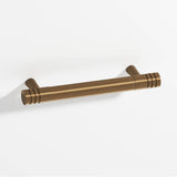 Colonial Bronze - 10'' center-to-center, 12.5'' overall, 1'' diameter Round, grooved Appliance Pull, Door Pull, Shower Door Pull with tapered posts hand finished in Light Statuary Bronze and Light Statuary Bronze - Light Statuary Bronze,Light Statuary Bronze
