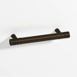 Colonial Bronze - 1'' diameter custom length Round, grooved Pull with tapered posts hand finished in Oil Rubbed Bronze and Oil Rubbed Bronze - Oil Rubbed Bronze,Oil Rubbed Bronze
