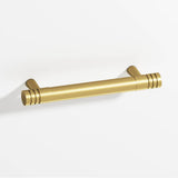 Colonial Bronze - 1'' diameter custom length Round, grooved Pull with tapered posts hand finished in Matte Satin Copper and Antique Copper - Matte Satin Copper,Antique Copper