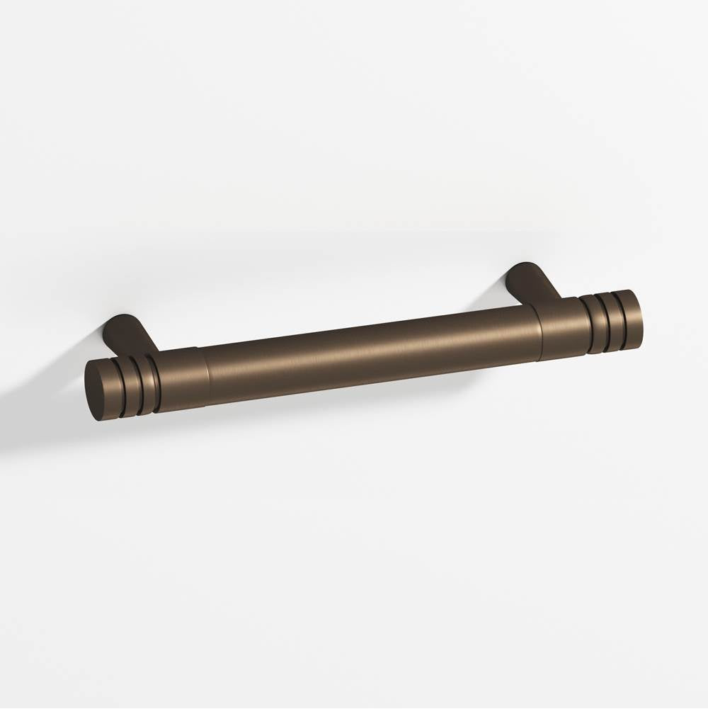 Colonial Bronze - 3.5'' center-to-center, 4.5'' overall, 0.46875'' diameter Round, grooved Cabinet Pull with tapered posts hand finished in Heritage Bronze and Heritage Bronze - Heritage Bronze,Heritage Bronze