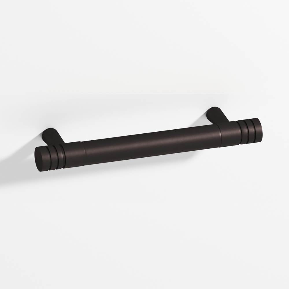 Colonial Bronze - 3'' center-to-center, 4'' overall, 0.46875'' diameter Round, grooved Cabinet Pull with tapered posts hand finished in Matte Dark Statuary Bronze and Matte Dark Statuary Bronze - Matte Dark Statuary Bronze,Matte Dark Statuary Bronze