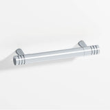 Colonial Bronze - 3.5'' center-to-center, 4.5'' overall, 0.46875'' diameter Round, grooved Cabinet Pull with tapered posts hand finished in Polished Chrome and Polished Chrome - Polished Chrome,Polished Chrome