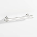 Colonial Bronze - 18'' center-to-center, 20.5'' overall, 1'' diameter Round, grooved Appliance Pull, Door Pull, Shower Door Pull with tapered posts hand finished in Polished Nickel and Polished Nickel - Polished Nickel,Polished Nickel