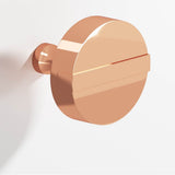Colonial Bronze - 1.25'' diameter Round, striped Cabinet Knob with tapered post hand finished in Polished Copper and Polished Copper - Polished Copper,Polished Copper