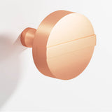 Colonial Bronze - 1.5'' diameter Round, striped Cabinet Knob with tapered post hand finished in Matte Satin Copper and Matte Satin Copper - Matte Satin Copper,Matte Satin Copper