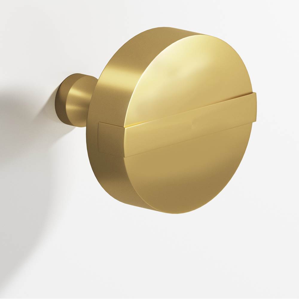 Colonial Bronze - 1.5'' diameter Round, striped Cabinet Knob with tapered post hand finished in Matte Antique Copper and Nickel Stainless - Matte Antique Copper,Nickel Stainless