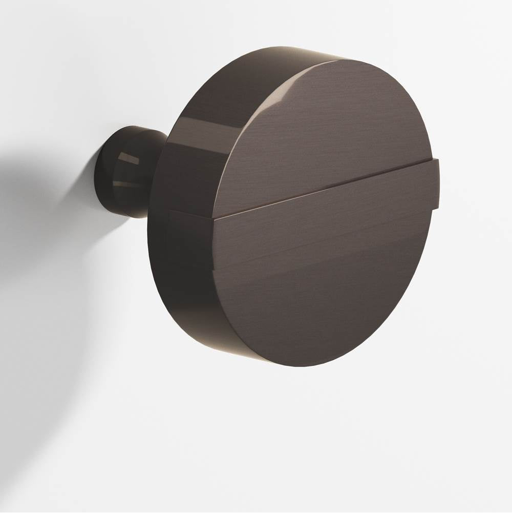 Colonial Bronze - 1.5'' diameter Round, striped Cabinet Knob with tapered post hand finished in Dark Statuary Bronze and Dark Statuary Bronze - Dark Statuary Bronze,Dark Statuary Bronze