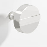 Colonial Bronze - 1.25'' diameter Round, striped Cabinet Knob with tapered post hand finished in Polished Nickel and Polished Nickel - Polished Nickel,Polished Nickel