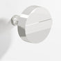 Colonial Bronze - 1.25'' diameter Round, striped Cabinet Knob with tapered post hand finished in Polished Nickel and Polished Nickel - Polished Nickel,Polished Nickel