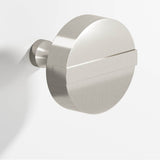 Colonial Bronze - 1.5'' diameter Round, striped Cabinet Knob with tapered post hand finished in Satin Nickel and Satin Nickel - Satin Nickel,Satin Nickel