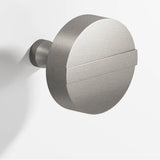 Colonial Bronze - 1.25'' diameter Round, striped Cabinet Knob with tapered post hand finished in Frost Nickel  and Frost Nickel - Frost Nickel,Frost Nickel