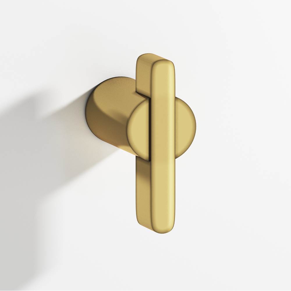 Colonial Bronze - 1.875'' overall, 0.75'' diameter Round, offset and striped T Cabinet Knob, Back-to-Back Shower Door Knob Kit hand finished in Antique Bronze and Antique Bronze - Antique Bronze,Antique Bronze