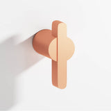 Colonial Bronze - 1.875'' overall, 0.75'' diameter Round, offset and striped T Cabinet Knob, Back-to-Back Shower Door Knob Kit hand finished in Matte Satin Copper and Matte Satin Copper - Matte Satin Copper,Matte Satin Copper