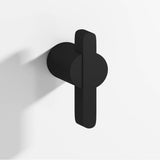 Colonial Bronze - 1.875'' overall, 0.75'' diameter Round, offset and striped T Cabinet Knob, Back-to-Back Shower Door Knob Kit hand finished in Matte Satin Black and Matte Satin Black - Matte Satin Black,Matte Satin Black