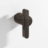 Colonial Bronze - 1.875'' overall, 0.75'' diameter Round, offset and striped T Cabinet Knob, Back-to-Back Shower Door Knob Kit hand finished in Dark Statuary Bronze and Dark Statuary Bronze - Dark Statuary Bronze,Dark Statuary Bronze