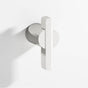 Colonial Bronze - 1.875'' overall, 0.75'' diameter Round, offset and striped T Cabinet Knob, Back-to-Back Shower Door Knob Kit hand finished in Polished Nickel and Polished Nickel - Polished Nickel,Polished Nickel