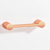 Colonial Bronze - 0.25 x 0.375'' diameter custom length Rectangular Pull fully encapsulated by round posts hand finished in Satin Copper and Satin Copper - Satin Copper,Satin Copper