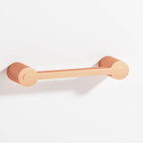 Colonial Bronze - 0.25 x 0.375'' diameter custom length Rectangular Pull fully encapsulated by round posts hand finished in Matte Satin Copper and Matte Satin Copper - Matte Satin Copper,Matte Satin Copper