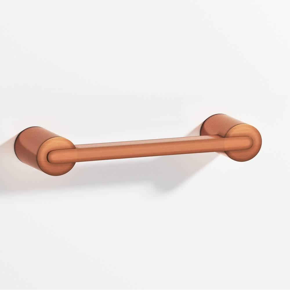 Colonial Bronze - 3.5'' center-to-center, 4.25'' overall, 0.25 x 0.375'' Rectangular Cabinet Pull fully encapsulated by round posts hand finished in Antique Copper and Antique Copper - Antique Copper,Antique Copper
