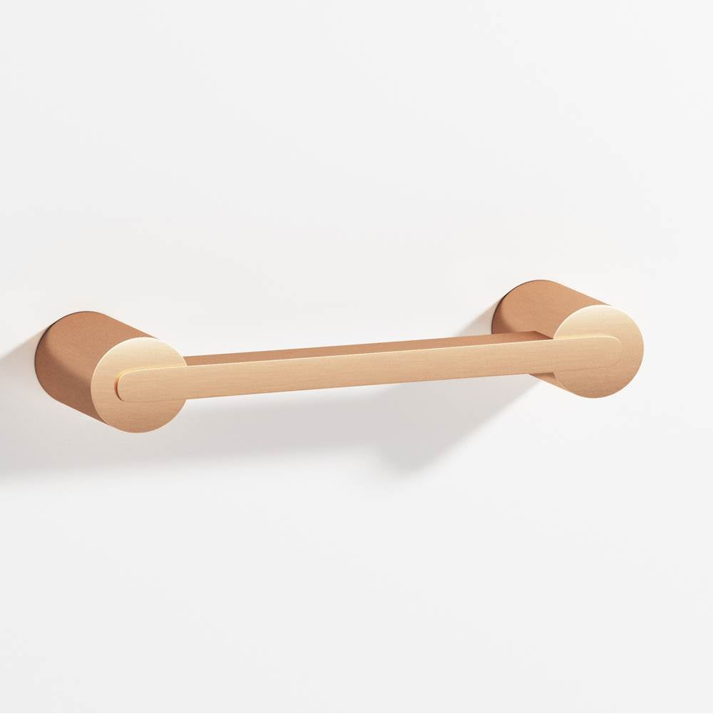 Colonial Bronze - 4'' center-to-center, 4.75'' overall, 0.25 x 0.375'' Rectangular Cabinet Pull fully encapsulated by round posts hand finished in Satin Bronze and Satin Bronze - Satin Bronze,Satin Bronze