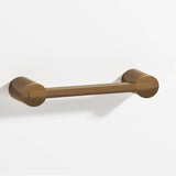 Colonial Bronze - 3.5'' center-to-center, 4.25'' overall, 0.25 x 0.375'' Rectangular Cabinet Pull fully encapsulated by round posts hand finished in Light Statuary Bronze and Light Statuary Bronze - Light Statuary Bronze,Light Statuary Bronze