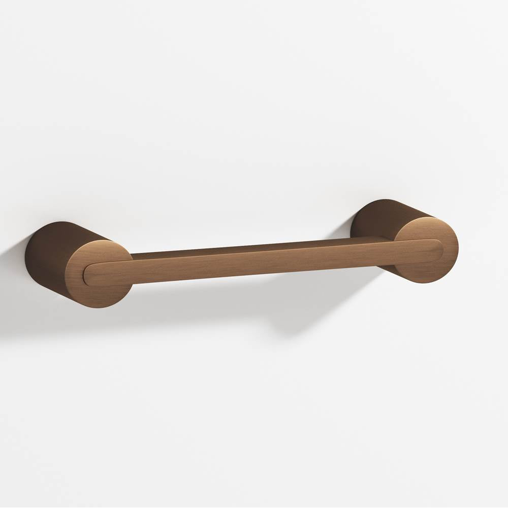 Colonial Bronze - 0.25 x 0.375'' diameter custom length Rectangular Pull fully encapsulated by round posts hand finished in Matte Oil Rubbed Bronze and Matte Oil Rubbed Bronze - Matte Oil Rubbed Bronze,Matte Oil Rubbed Bronze