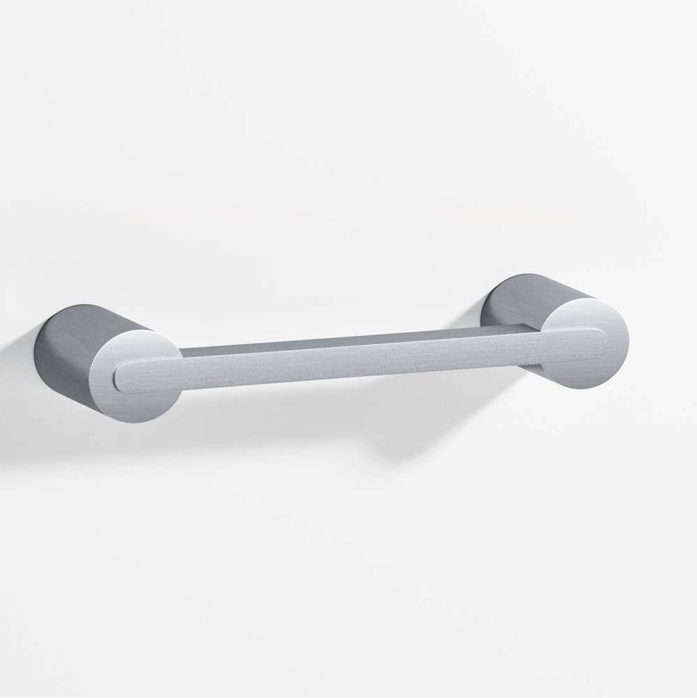 Colonial Bronze - 8'' center-to-center, 8.75'' overall, 0.25 x 0.375'' Rectangular Cabinet Pull fully encapsulated by round posts hand finished in Satin Chrome and Satin Chrome - Satin Chrome,Satin Chrome