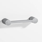 Colonial Bronze - 6'' center-to-center, 6.75'' overall, 0.25 x 0.375'' Rectangular Cabinet Pull fully encapsulated by round posts hand finished in Matte Satin Chrome and Matte Satin Chrome - Matte Satin Chrome,Matte Satin Chrome