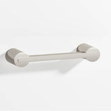 Colonial Bronze - 4'' center-to-center, 4.75'' overall, 0.25 x 0.375'' Rectangular Cabinet Pull fully encapsulated by round posts hand finished in Satin Nickel and Satin Nickel - Satin Nickel,Satin Nickel