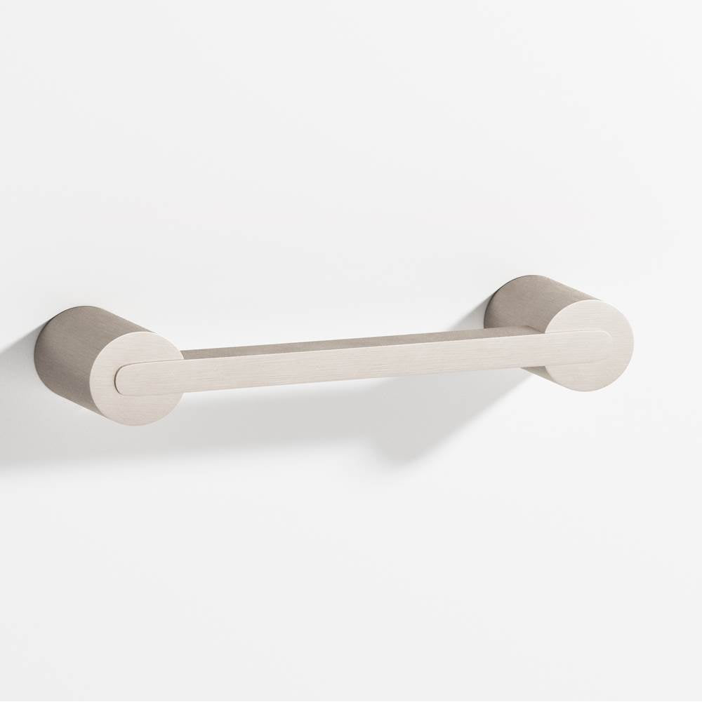 Colonial Bronze - 0.25 x 0.375'' diameter custom length Rectangular Pull fully encapsulated by round posts hand finished in Matte Satin Nickel and Matte Satin Nickel - Matte Satin Nickel,Matte Satin Nickel