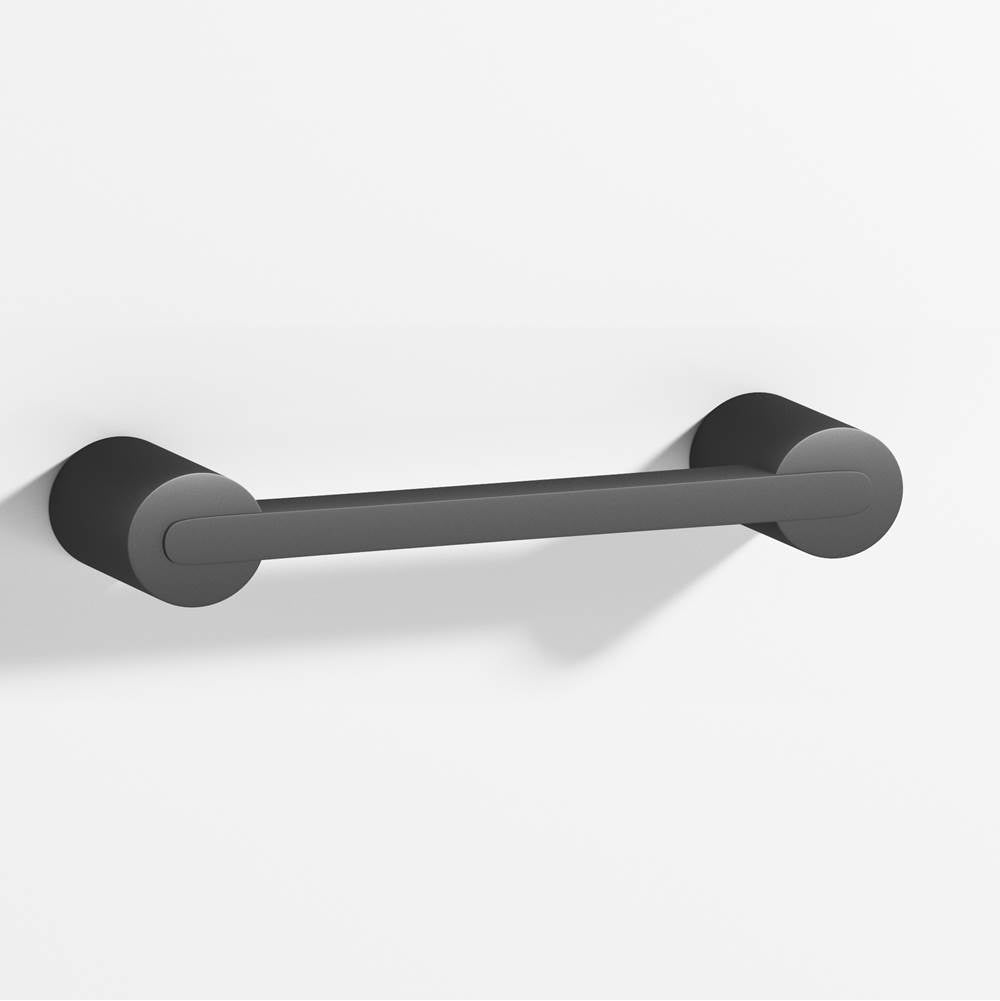 Colonial Bronze - 3.5'' center-to-center, 4.25'' overall, 0.25 x 0.375'' Rectangular Cabinet Pull fully encapsulated by round posts hand finished in Matte Graphite and Matte Graphite - Matte Graphite,Matte Graphite